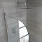 Badewannenaufsatz 800mm abgerundet – Chrome – Portland