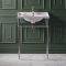 Traditionelles Waschbecken mit Metallgestell 630mm - Farbe wählbar – Elizabeth