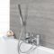 2-Loch Wannenrandmischer Wasserfallausguss inkl. Handbrause - Chrom – Razor