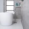 Standarmatur für freistehende Badewannen - mit Handbrause und Wasserfallauslauf - Chrom - Razor