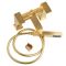 2-Loch Wannenrandmischer mit Handbrause und Halterung | satiniertes Gold - Lyra