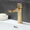 1-Loch Push Button Waschtischarmatur satiniertes Gold - Idro