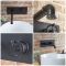 Steampunk Waschtischarmatur mit rundem Griff Wandmontage Matt-Schwarz - Zandra