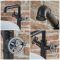 Steampunk Hohe 1-Loch Waschtischarmatur mit runden Griffen - Matt-Schwarz - Zandra