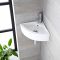 Hängewaschbecken, 460mm x 320mm, Eckeinbau - mit Einhebelmischer - Belstone