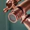 Bidet Armatur mit Zugstangen-Ablaufgarnitur & Kreuzgriffen - satiniertes Kupfer – Elizabeth