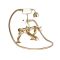Traditionelle Wannenrandarmatur - inkl. Handbrause - satiniertes Gold – Elizabeth