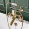 Traditionelle Wannenrandarmatur - inkl. Handbrause - satiniertes Gold – Elizabeth