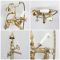 Badewannenarmatur, Wandmontage - inkl. Handbrause - gebürstetes Gold - Elizabeth