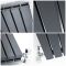 Design Heizkörper Horizontal Anthrazit 635mm x 826mm 1306W (doppellagig) - Sloane
