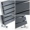 Design Heizkörper (doppellagig) horizontal – 354mm x 1780mm - Anthrazit – Sloane