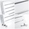 Design Heizkörper (doppellagig) horizontal – 354mm x 1600mm - Weiß – Sloane