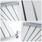 Design Heizkörper Vertikal Silberfarben 1600mm x 354mm 861W (einlagig) - Sloane