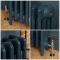 Gusseisen-Heizkörper - Höhe 360mm, Breite auswählbar - Hague Blue 30 von Farrow & Ball - Mercury
