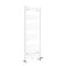 Handtuchheizkörper Mischbetrieb flach - 1600mm x 500mm - inkl. 800W Heizelement, T-Stück und Ventile - Weiß - Neva