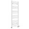 Handtuchheizkörper Mischbetrieb flach - 1785mm x 600mm - inkl. 1000W Heizelement, T-Stück und Ventile - Weiß - Neva