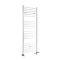 Handtuchheizkörper Mischbetrieb flach - 1600mm x 500mm - inkl. 800W Heizelement, T-Stück und Ventile - Weiß - Ive