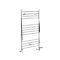 Handtuchheizkörper Mischbetrieb flach - 1000mm x 600mm - inkl. 400W Heizelement, T-Stück und Ventile - Chrom - Kent