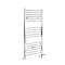 Handtuchheizkörper Mischbetrieb flach - 1200mm x 600mm - inkl. 400W Heizelement, T-Stück und Ventile - Chrom - Kent