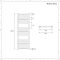 Handtuchheizkörper Mischbetrieb flach - 1200mm x 600mm - inkl. 400W Heizelement, T-Stück und Ventile - Chrom - Kent