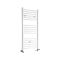 Handtuchheizkörper Mischbetrieb flach - 1200mm x 600mm - inkl. 600W Heizelement, T-Stück und Ventile - Weiß - Ive