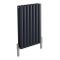 Aluminium Design Heizkörper Horizontal Anthrazit 600mm x 410mm 804W (doppellagig) - Revive Air