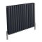 Aluminium Design Heizkörper Horizontal Anthrazit 600mm x 830mm 1609W (doppellagig) - Revive Air