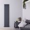 Design Heizkörper Vertikal (Einlagig) 1600mm x 354mm | Anthrazit - Revive