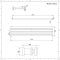 Design Heizkörper Horizontal Anthrazit 354mm x 1600mm 814W (einlagig) - Revive