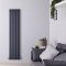 Design Heizkörper Vertikal (Doppellagig) 1600mm x 354mm | Anthrazit - Revive