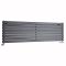 Design Heizkörper Horizontal Anthrazit 472mm x 1600mm 1610W (doppellagig) - Revive