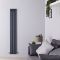 Design Heizkörper Vertikal (Einlagig) 1600mm x 236mm | Anthrazit - Revive