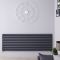 Design Heizkörper Horizontal Anthrazit 590mm x 1600mm 1881W (doppellagig) - Revive