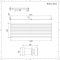 Design Heizkörper Horizontal Anthrazit 590mm x 1600mm 1298W (einlagig) - Revive