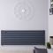 Design Heizkörper Horizontal Anthrazit 590mm x 1600mm 1298W (einlagig) - Revive