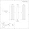 Design Heizkörper Vertikal Anthrazit 1600mm x 354mm 958W (einlagig) - Savy