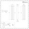 Design Heizkörper Vertikal Anthrazit 1600mm x 354mm 958W (einlagig) - Savy
