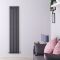 Design Heizkörper Vertikal Anthrazit 1600mm x 354mm 861W (einlagig) - Sloane