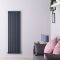 Design Heizkörper Vertikal Anthrazit 1600mm x 472mm 1590W (doppellagig) - Sloane