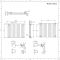 Design Heizkörper Horizontal Anthrazit 635mm x 826mm 1306W (doppellagig) - Sloane