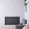 Design Heizkörper Horizontal Anthrazit 635mm x 1180mm 1867W (doppellagig) - Sloane