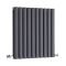 Design Heizkörper Horizontal (Doppellaging) 635mm x 590mm | Anthrazit - Revive