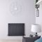Design Heizkörper Horizontal (Doppellagig) 635mm x 840mm | Anthrazit - Delta