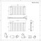 Design Heizkörper Horizontal (Doppellagig) 635mm x 1190mm | Anthrazit - Delta
