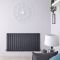Design Heizkörper Horizontal (Doppellagig) 635mm x 1190mm | Anthrazit - Delta
