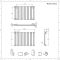 Design Heizkörper Horizontal (Einlagig) 635mm x 980mm | Schwarz - Delta
