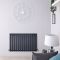 Design Heizkörper Horizontal (Einlagig) 635mm x 980mm | Anthrazit - Delta