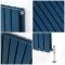 Design Heizkörper, H 635mm, horizontal - Breite wählbar - Dunkelblau - Delta