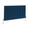 Design Heizkörper, H 635mm, horizontal - Breite wählbar - Dunkelblau - Delta