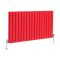 Design Heizkörper, H 635mm, horizontal - Breite wählbar - Rot - Delta